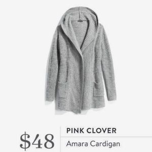 Pink clover amara grey cardigan